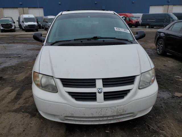 1D4GP45R57B182515 - 2007 DODGE CARAVAN SXT WHITE photo 5