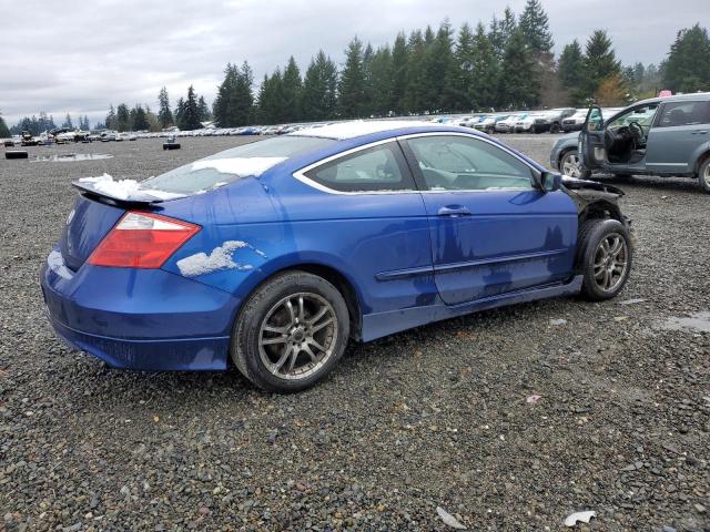 1HGCS12838A014725 - 2008 HONDA ACCORD EXL BLUE photo 3