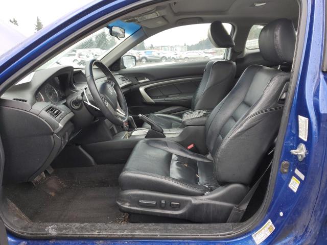 1HGCS12838A014725 - 2008 HONDA ACCORD EXL BLUE photo 7