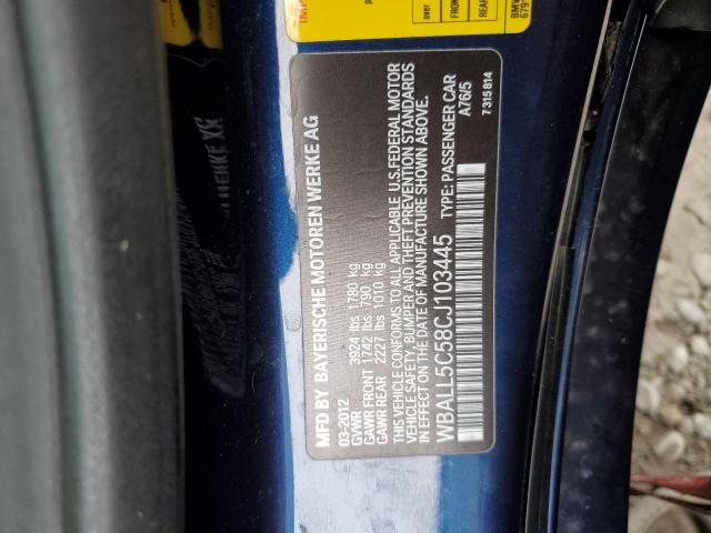 WBALL5C58CJ103445 - 2012 BMW Z4 SDRIVE28I BLUE photo 12