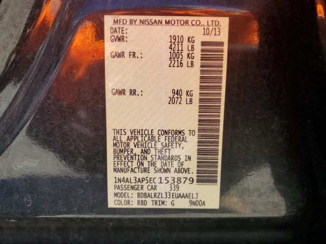 1N4AL3AP5EC153879 - 2014 NISSAN ALTIMA 2.5 CHARCOAL photo 12