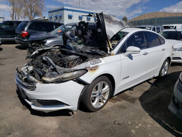 3FA6P0LU1JR118604 - 2018 FORD FUSION SE HYBRID WHITE photo 1