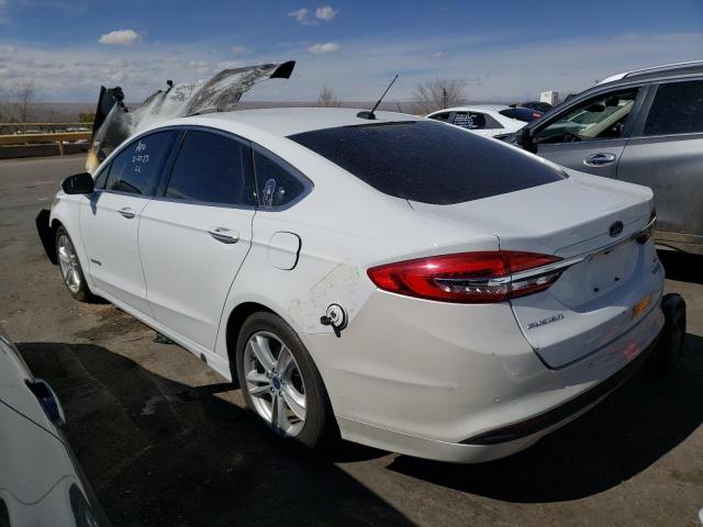 3FA6P0LU1JR118604 - 2018 FORD FUSION SE HYBRID WHITE photo 2