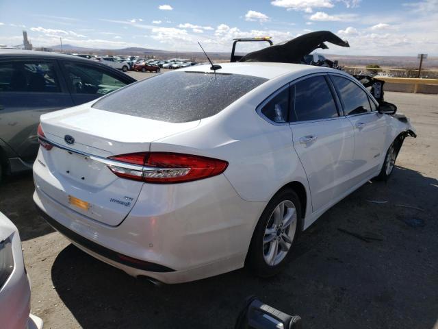 3FA6P0LU1JR118604 - 2018 FORD FUSION SE HYBRID WHITE photo 3