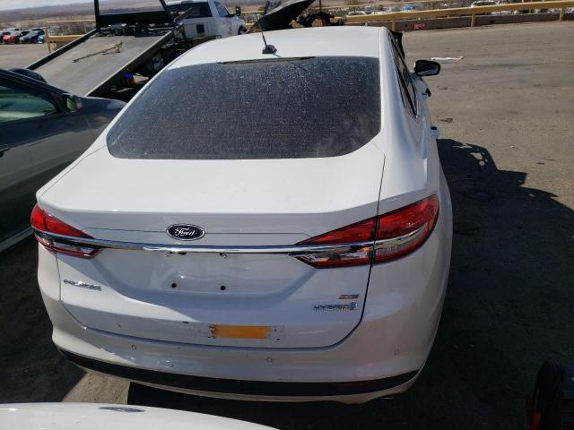 3FA6P0LU1JR118604 - 2018 FORD FUSION SE HYBRID WHITE photo 6