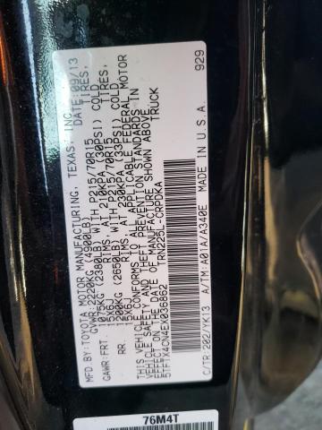 5TFTX4CN4EX036862 - 2014 TOYOTA TACOMA ACCESS CAB შავი ფოტო 12