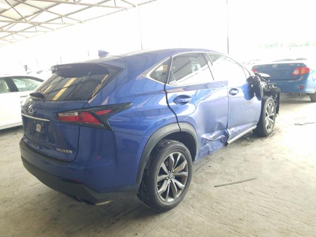 JTJYARBZ8G2030410 - 2016 LEXUS NX 200T BASE BLUE photo 4