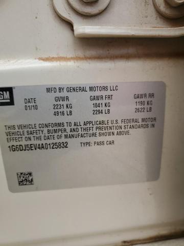 1G6DJ5EV4A0125832 - 2010 CADILLAC CT5 SPORT PERFORMANCE COLLECTION CREAM photo 12