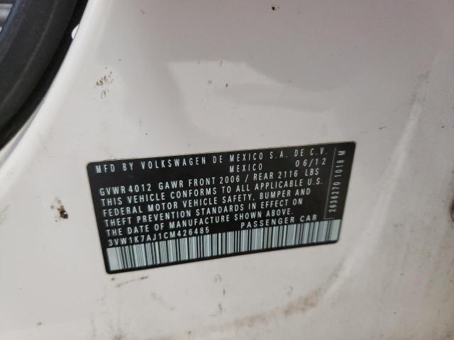 3VW1K7AJ1CM426485 - 2012 VOLKSWAGEN JETTA BASE Ağ foto 12