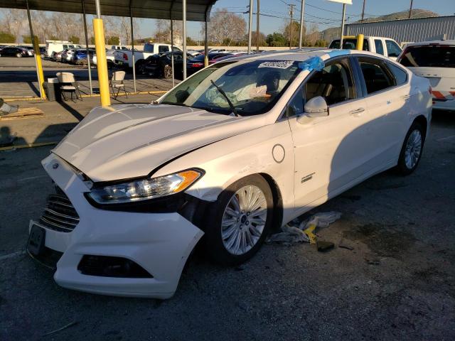 3FA6P0SU8ER292533 - 2014 FORD FUSION TITANIUM PHEV WHITE photo 1