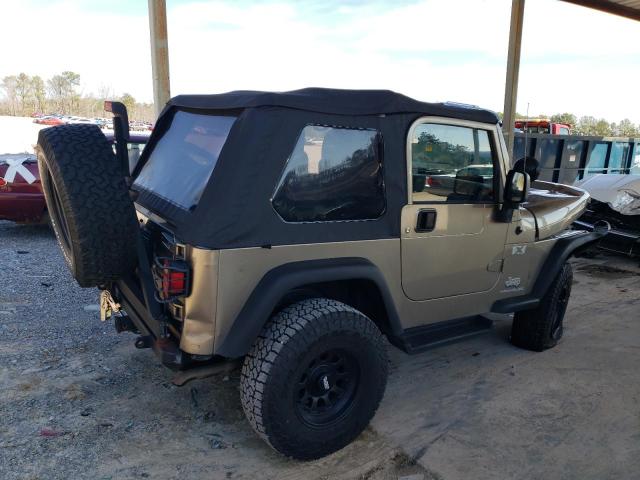 1J4FA39S34P722891 - 2004 JEEP WRANGLER X BROWN photo 3