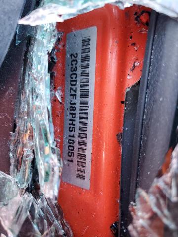 2C3CDZFJ8PH518051 - 2023 DODGE CHALLENGER R/T SCAT PACK ORANGE photo 13