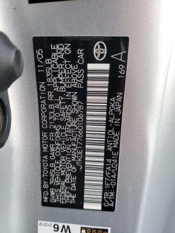 JTKDE177660106787 - 2006 TOYOTA SCION TC ვერცხლისფერი ფოტო 12