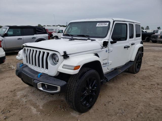 1C4JJXP61NW170246 - 2022 JEEP WRANGLER U SAHARA 4XE WHITE photo 1
