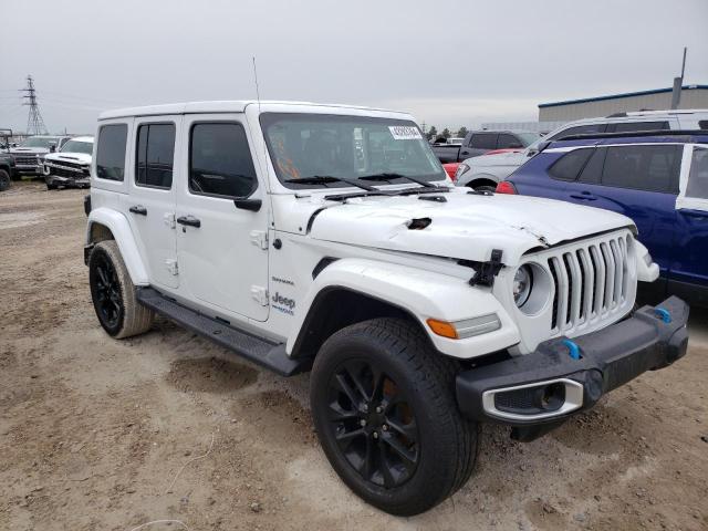 1C4JJXP61NW170246 - 2022 JEEP WRANGLER U SAHARA 4XE WHITE photo 4