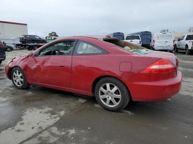 1HGCM82635A012986 - 2005 HONDA ACCORD EX RED photo 2