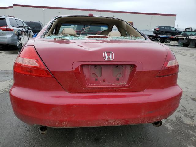 1HGCM82635A012986 - 2005 HONDA ACCORD EX RED photo 6