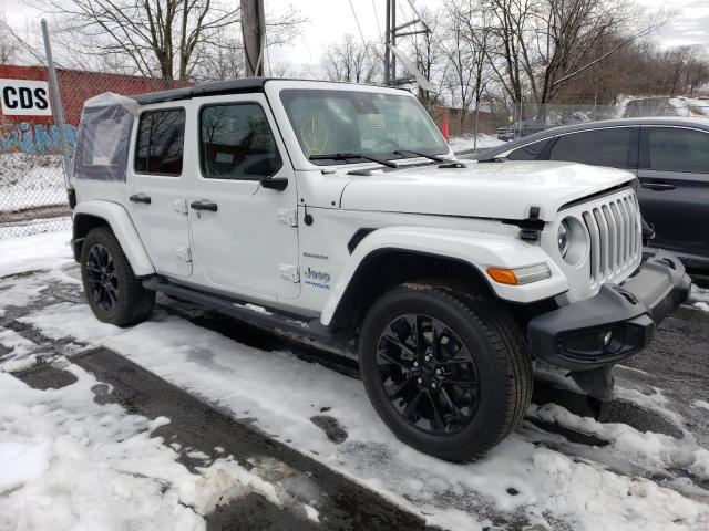 1C4JJXP68MW754321 - 2021 JEEP WRANGLER U SAHARA 4XE WHITE photo 4