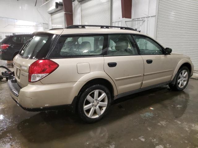 4S4BP61C087366636 - 2008 SUBARU OUTBACK 2.5I TAN photo 3