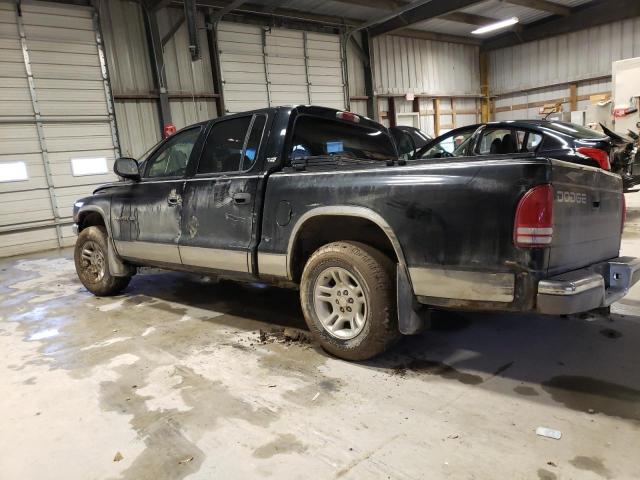 1B7GL2AN01S114145 - 2001 DODGE DAKOTA QUAD BLACK photo 2