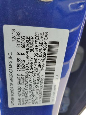 19UUB2F68KA009577 - 2019 ACURA TLX TECHNOLOGY BLUE photo 13