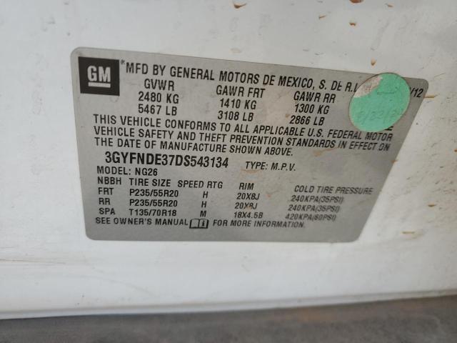 3GYFNDE37DS543134 - 2013 CADILLAC SRX PERFORMANCE COLLECTION Blanc photo 13