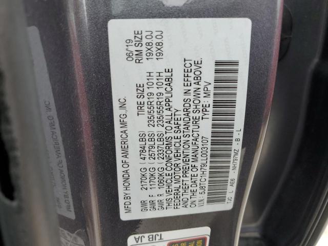 5J8TC1H79LL003107 - 2020 ACURA RDX ADVANCE GRAY photo 13