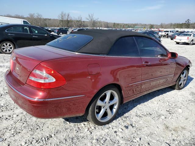 WDBTK65J35F161375 - 2005 MERCEDES-BENZ CLK 320 RED photo 3