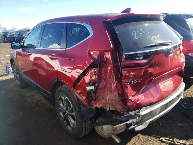 2HKRW2H54MH664313 - 2021 HONDA CR-V EX RED photo 2