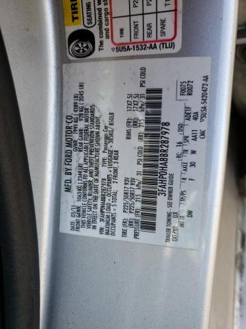 3FAHP0HA8BR287978 - 2011 FORD FUSION SE SILVER photo 12