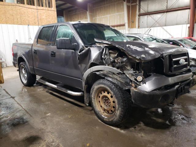 1FTPW14568FA69731 - 2008 FORD F150 SUPERCREW GRAY photo 4