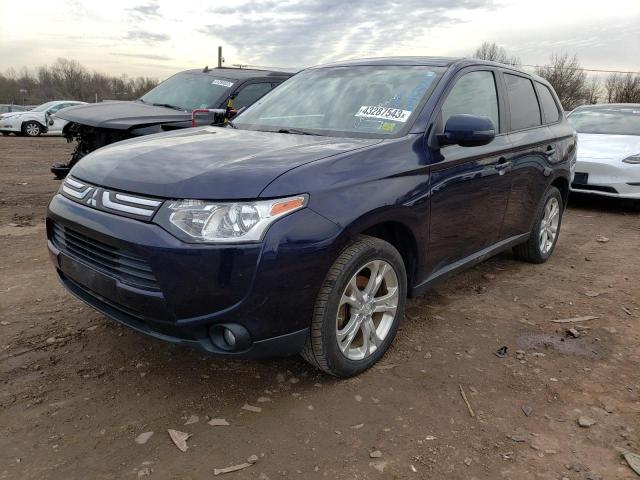 JA4AZ3A37EZ010803 - 2014 MITSUBISHI OUTLANDER SE BLUE photo 1