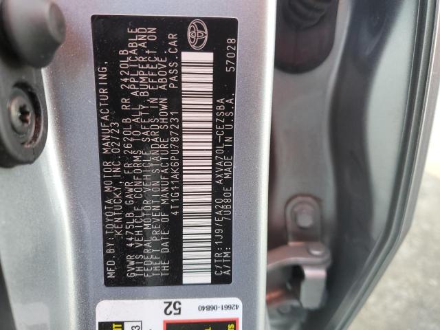 4T1G11AK6PU787231 - 2023 TOYOTA CAMRY SE NIGHT SHADE SILVER photo 12