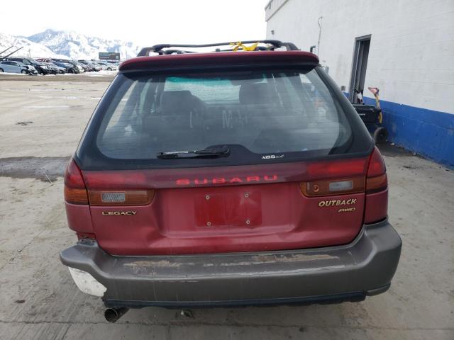 4S3BG6855V7619344 - 1997 SUBARU LEGACY OUTBACK RED photo 6