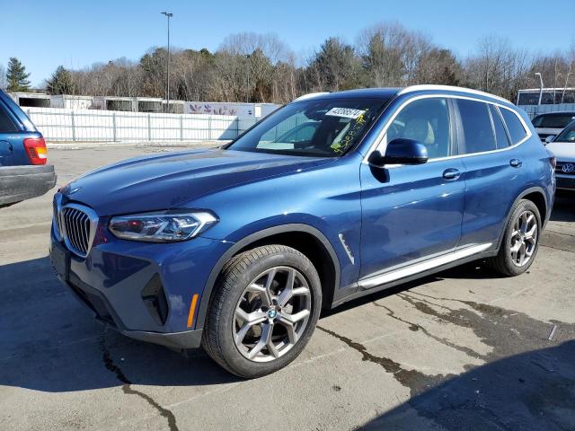 5UX53DP02N9M35422 - 2022 BMW X3 XDRIVE30I BLUE photo 1