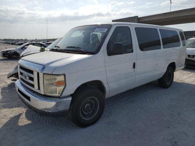 1FBSS31L19DA13573 - 2009 FORD ECONOLINE E350 SUPER DUTY WAGON WHITE photo 1