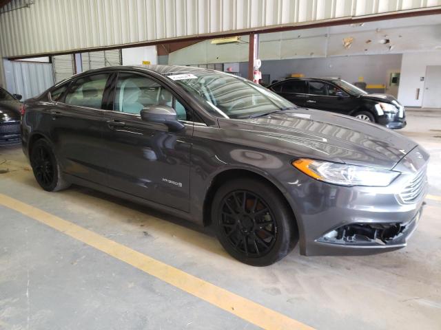 3FA6P0LU1JR151554 - 2018 FORD FUSION SE HYBRID GRAY photo 4