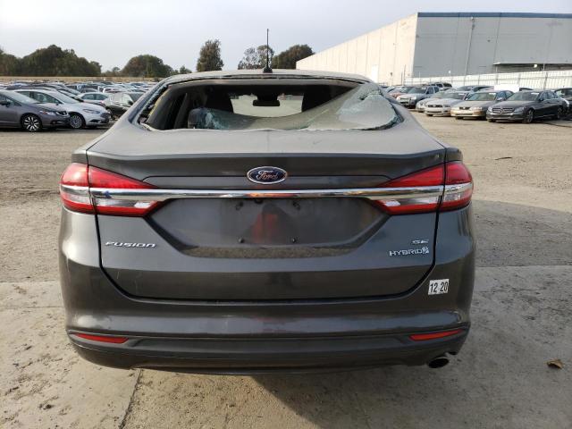 3FA6P0LU3HR224742 - 2017 FORD FUSION SE HYBRID GRAY photo 6