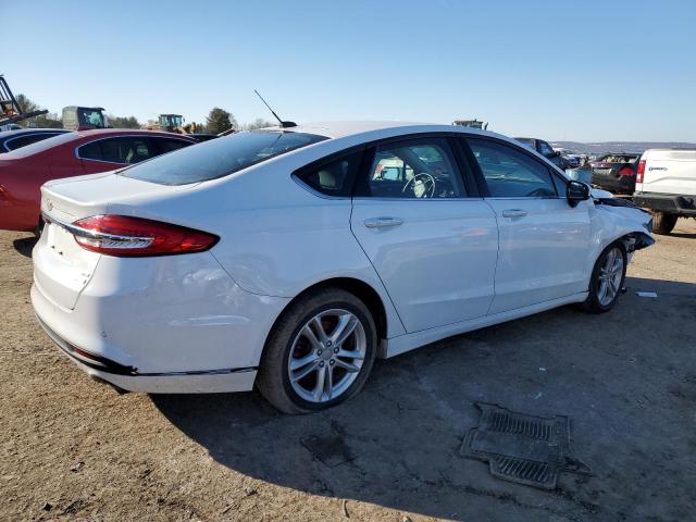 3FA6P0HD4JR228507 - 2018 FORD FUSION SE WHITE photo 3