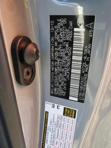 JTKJF5C79B3018242 - 2011 TOYOTA SCION TC ვერცხლისფერი ფოტო 12