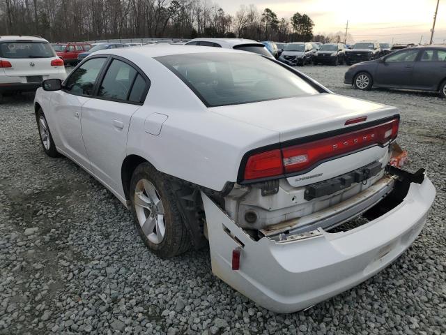 2C3CDXBG6DH610916 - 2013 DODGE CHARGER SE WHITE photo 2