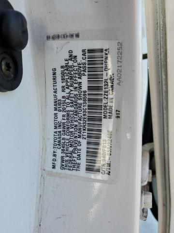 2T1KR32E93C136596 - 2003 TOYOTA COROLLA MA XR WHITE photo 12