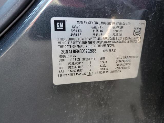 2GNALBEK6D6202685 - 2013 CHEVROLET EQUINOX LS GRAY photo 12