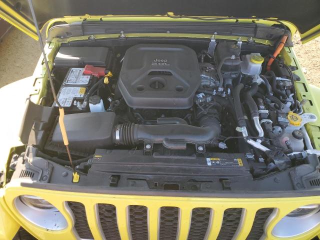 1C4JJXP64NW229242 - 2022 JEEP WRANGLER U SAHARA 4XE YELLOW photo 12