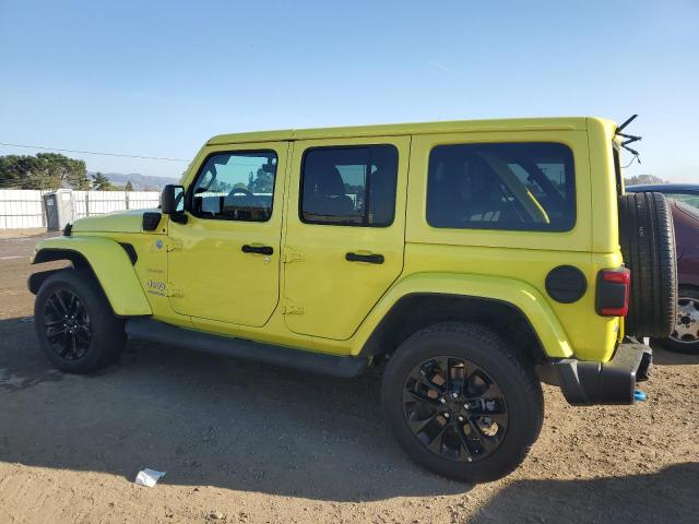 1C4JJXP64NW229242 - 2022 JEEP WRANGLER U SAHARA 4XE YELLOW photo 2