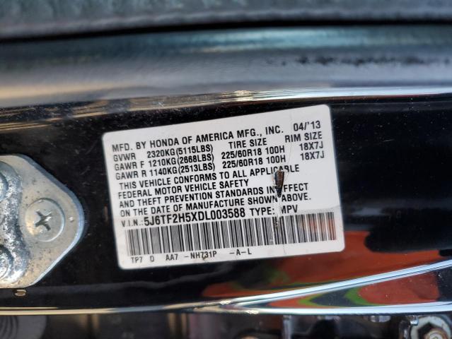 5J6TF2H5XDL003588 - 2013 HONDA CROSSTOUR EXL შავი ფოტო 12