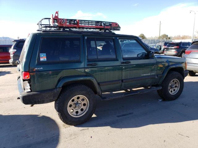 1J4FF48S51L566901 - 2001 JEEP CHEROKEE SPORT GREEN photo 3