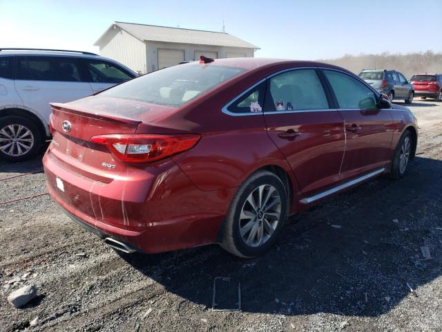 5NPE34AF7FH222294 - 2015 HYUNDAI SONATA SPORT RED photo 3