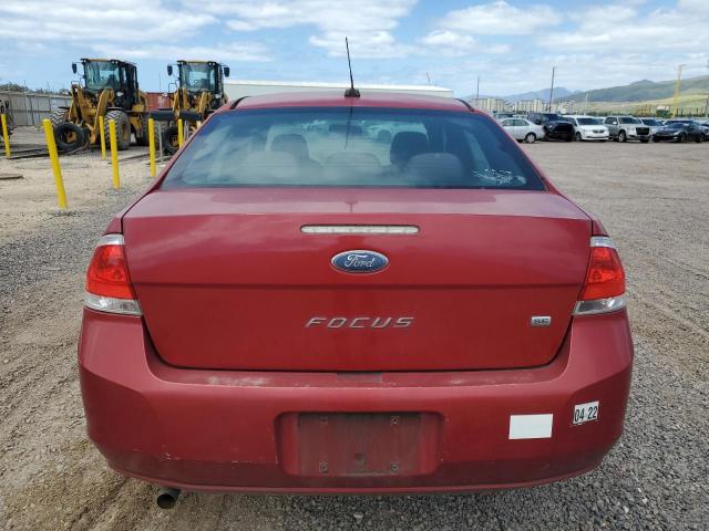 1FAHP3FN9BW203252 - 2011 FORD FOCUS SE RED photo 6