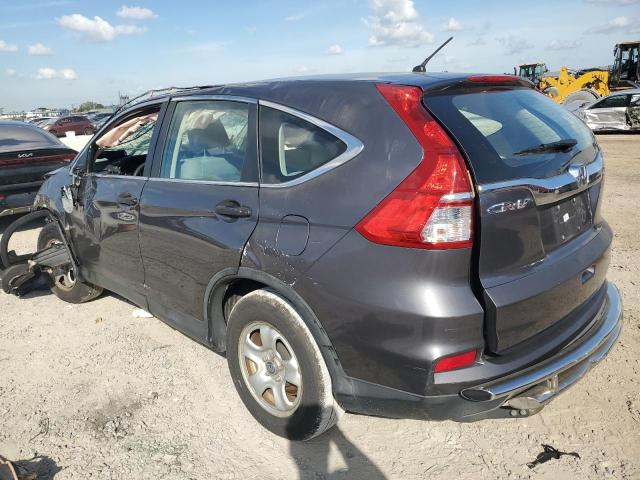 5J6RM4H38FL006082 - 2015 HONDA CR-V LX GRAY photo 2